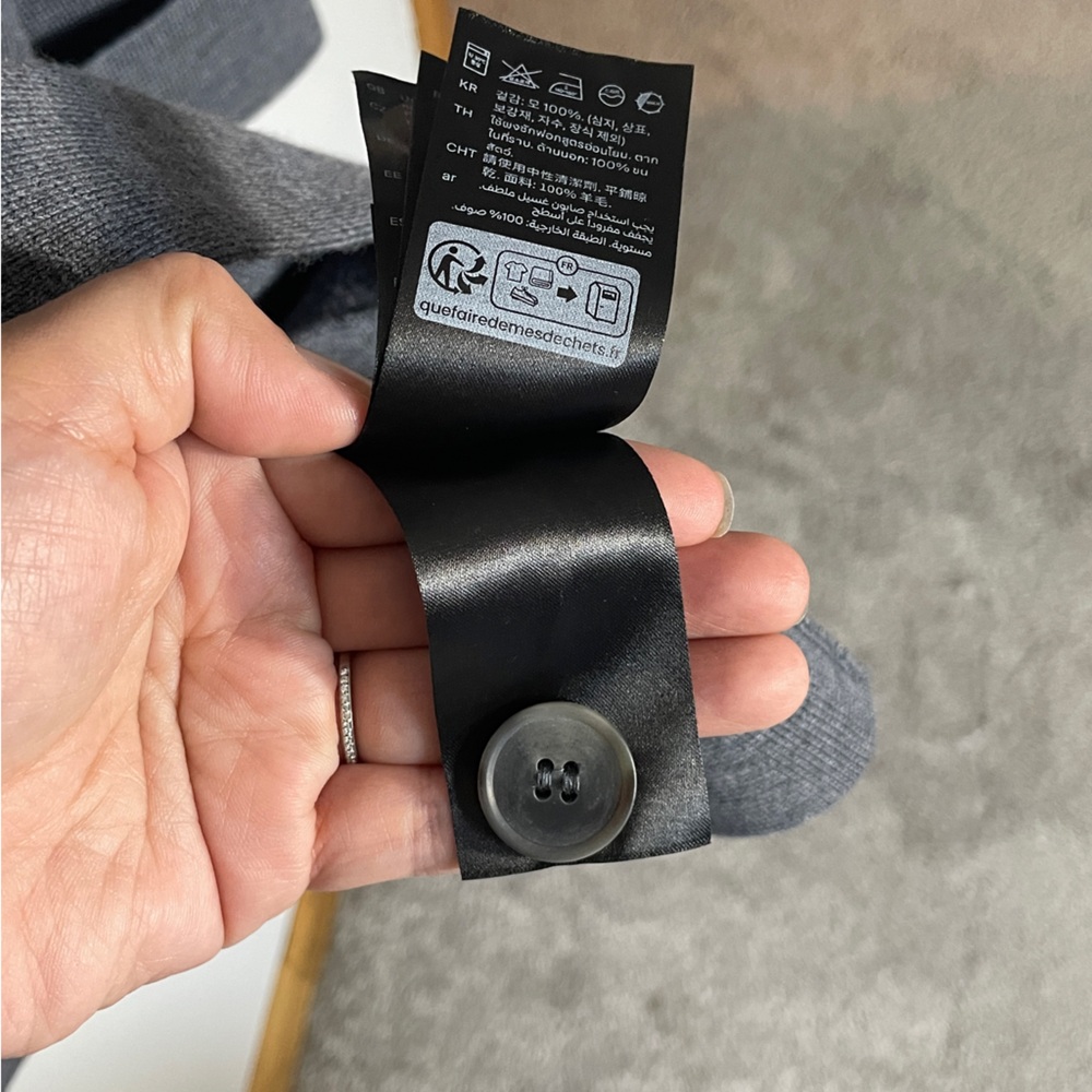 COS Women's Gray Knitted Waisted Blazer 100% Wool Size Small - Picture 8 of 14